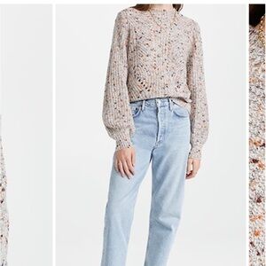 MINKPINK Aleppo Crew Neck Marle Sweater Loose Knit Sz M